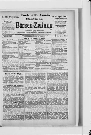 Berliner Börsen-Zeitung on Apr 11, 1907