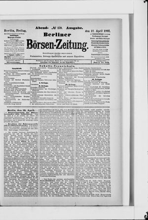Berliner Börsen-Zeitung vom 12.04.1907