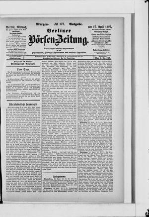 Berliner Börsen-Zeitung vom 17.04.1907