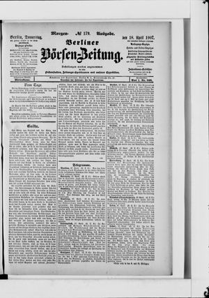 Berliner Börsen-Zeitung vom 18.04.1907