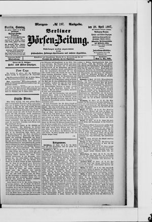Berliner Börsen-Zeitung vom 28.04.1907