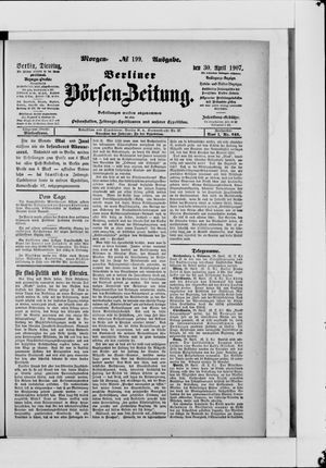 Berliner Börsen-Zeitung vom 30.04.1907