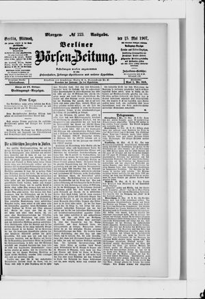 Berliner Börsen-Zeitung vom 15.05.1907