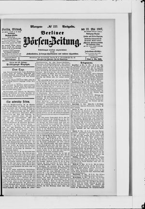Berliner Börsen-Zeitung vom 22.05.1907