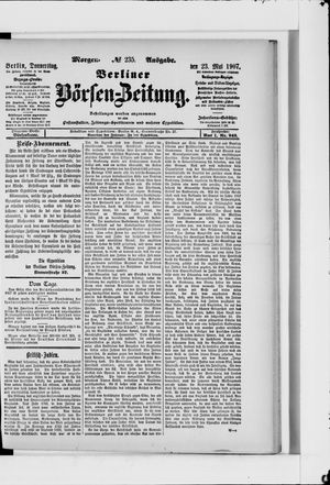 Berliner Börsen-Zeitung vom 23.05.1907