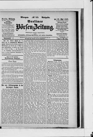 Berliner Börsen-Zeitung on May 29, 1907