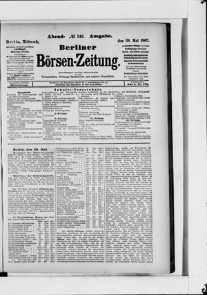 Berliner Börsen-Zeitung on May 29, 1907