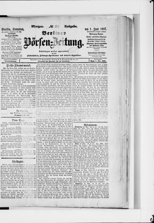 Berliner Börsen-Zeitung vom 01.06.1907