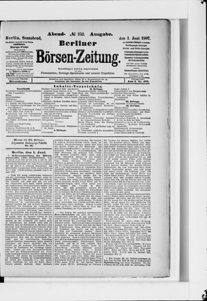 Berliner Börsen-Zeitung vom 01.06.1907