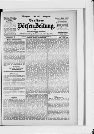 Berliner Börsen-Zeitung on Jun 4, 1907