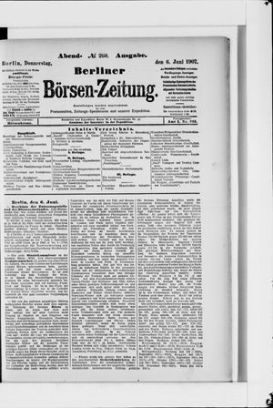 Berliner Börsen-Zeitung vom 06.06.1907