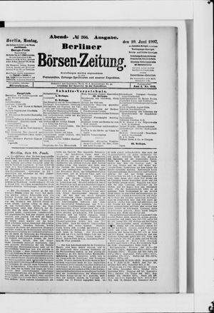 Berliner Börsen-Zeitung vom 10.06.1907