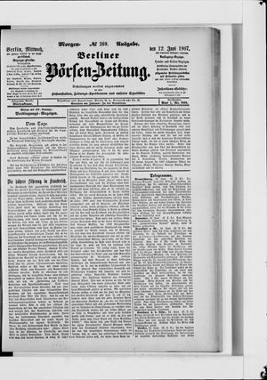 Berliner Börsen-Zeitung on Jun 12, 1907
