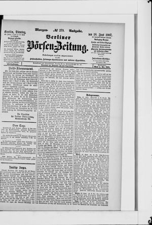 Berliner Börsen-Zeitung vom 18.06.1907