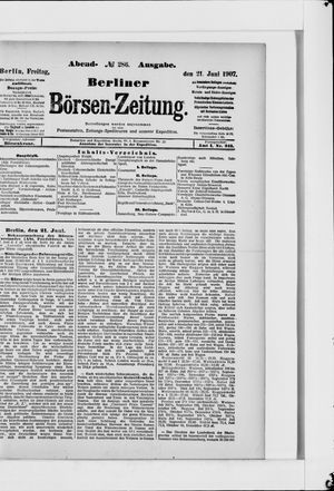 Berliner Börsen-Zeitung vom 21.06.1907