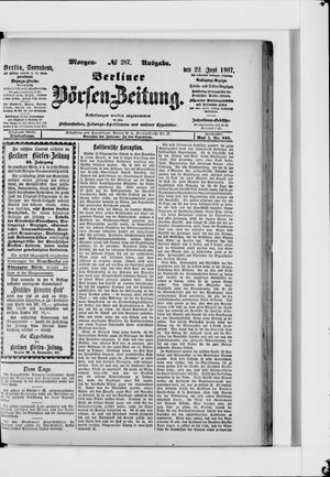Berliner Börsen-Zeitung vom 22.06.1907