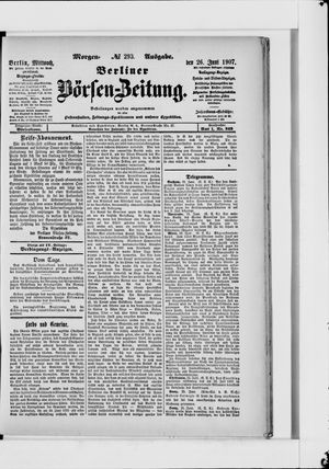Berliner Börsen-Zeitung vom 26.06.1907