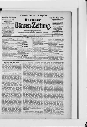 Berliner Börsen-Zeitung vom 26.06.1907