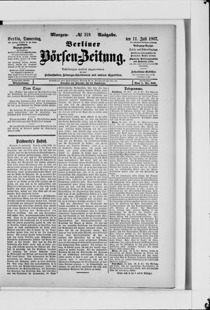 Berliner Börsen-Zeitung vom 11.07.1907