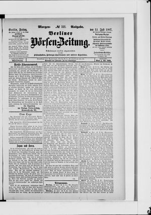 Berliner Börsen-Zeitung vom 12.07.1907