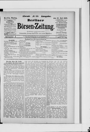Berliner Börsen-Zeitung vom 15.07.1907