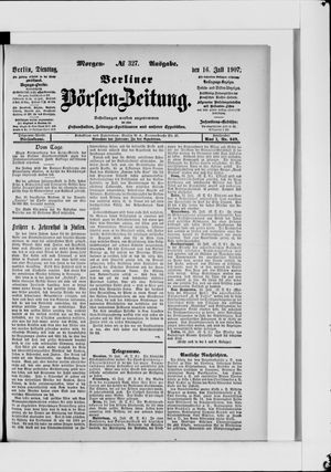 Berliner Börsen-Zeitung vom 16.07.1907
