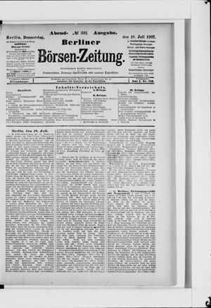 Berliner Börsen-Zeitung vom 18.07.1907