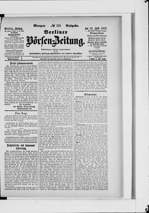 Berliner Börsen-Zeitung vom 19.07.1907