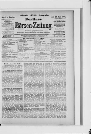 Berliner Börsen-Zeitung vom 22.07.1907