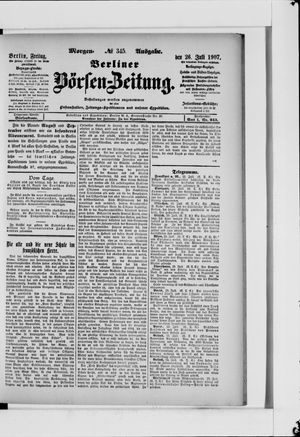 Berliner Börsen-Zeitung vom 26.07.1907