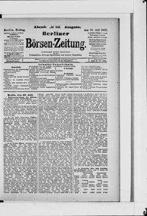 Berliner Börsen-Zeitung on Jul 26, 1907