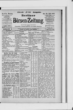 Berliner Börsen-Zeitung on Jul 29, 1907