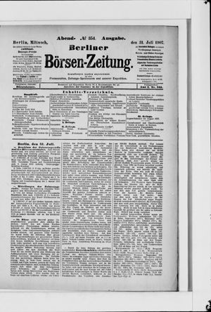 Berliner Börsen-Zeitung vom 31.07.1907