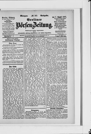Berliner Börsen-Zeitung vom 07.08.1907