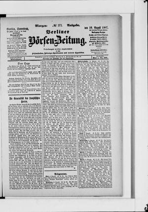 Berliner Börsen-Zeitung vom 10.08.1907