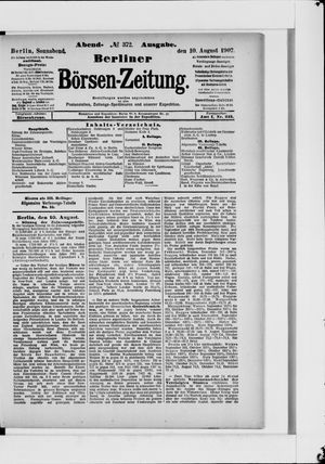Berliner Börsen-Zeitung vom 10.08.1907