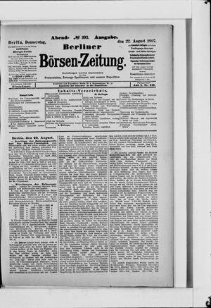 Berliner Börsen-Zeitung vom 22.08.1907