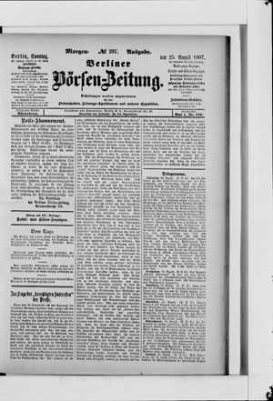 Berliner Börsen-Zeitung vom 25.08.1907
