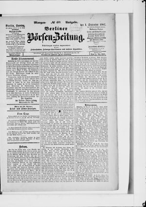 Berliner Börsen-Zeitung vom 01.09.1907