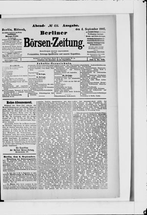 Berliner Börsen-Zeitung vom 04.09.1907
