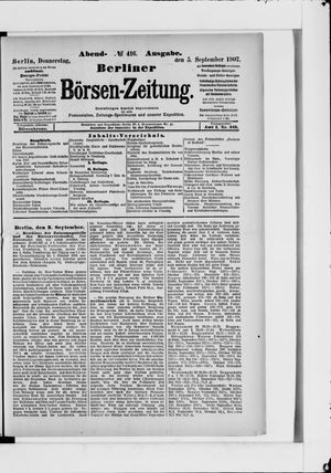 Berliner Börsen-Zeitung vom 05.09.1907