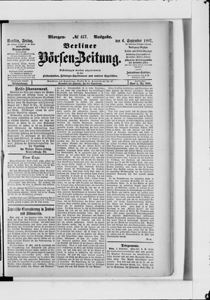 Berliner Börsen-Zeitung vom 06.09.1907