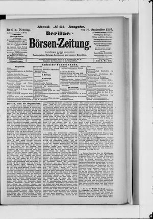Berliner Börsen-Zeitung vom 10.09.1907