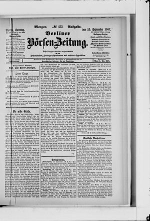 Berliner Börsen-Zeitung vom 15.09.1907
