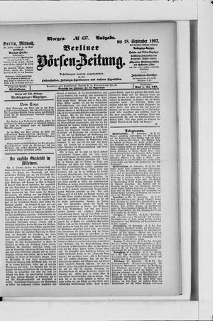 Berliner Börsen-Zeitung on Sep 18, 1907