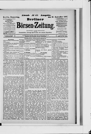 Berliner Börsen-Zeitung vom 26.09.1907