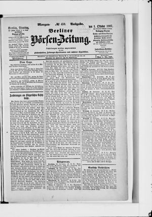 Berliner Börsen-Zeitung vom 01.10.1907