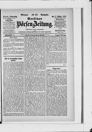 Berliner Börsen-Zeitung vom 03.10.1907