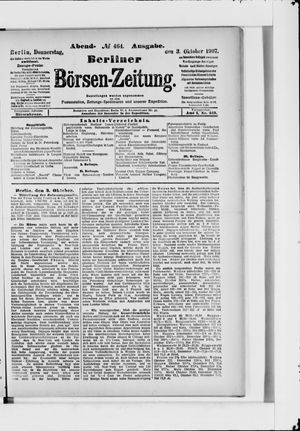 Berliner Börsen-Zeitung vom 03.10.1907