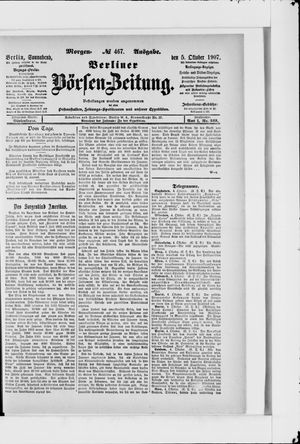 Berliner Börsen-Zeitung vom 05.10.1907